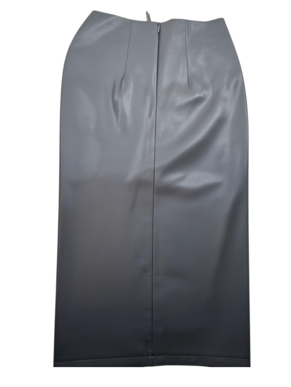 Anthropologie The Maya Ruched Side Slit Vegan Leather Midi Skirt In S - Picture 7 of 10